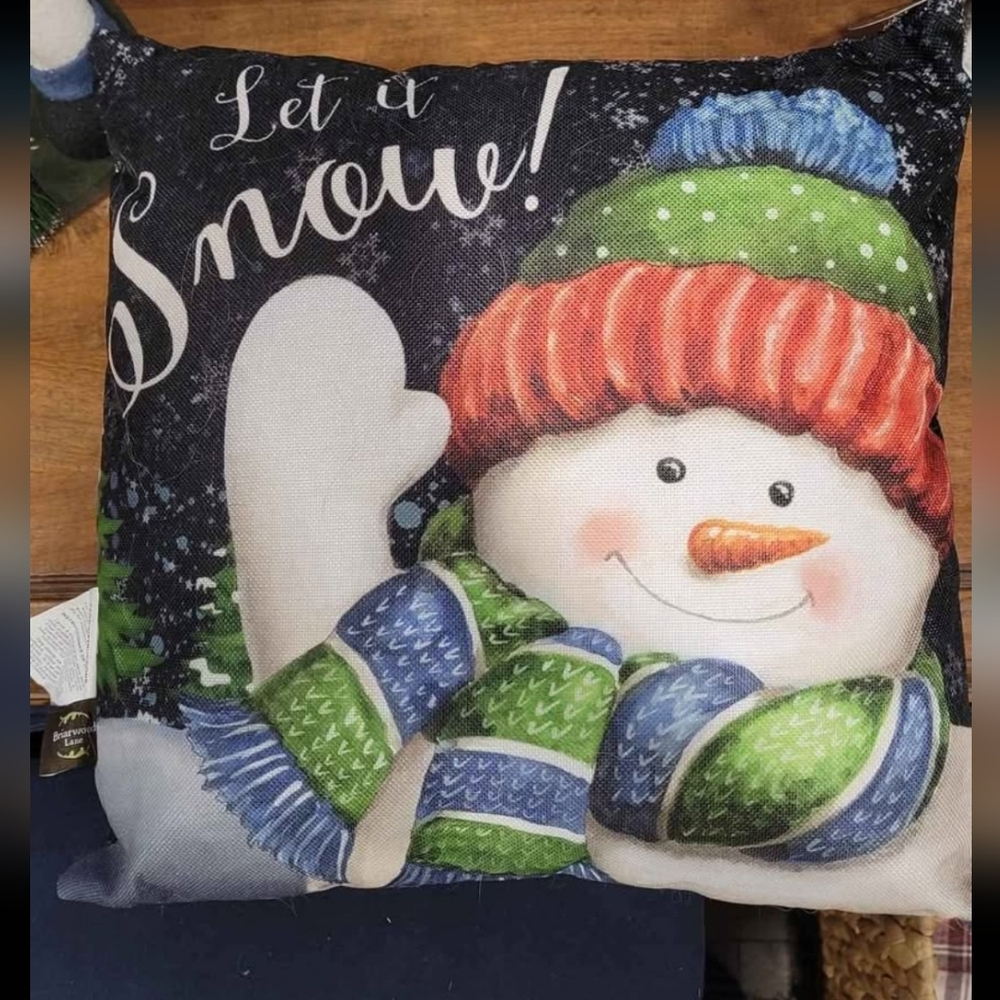 Snow man pillow